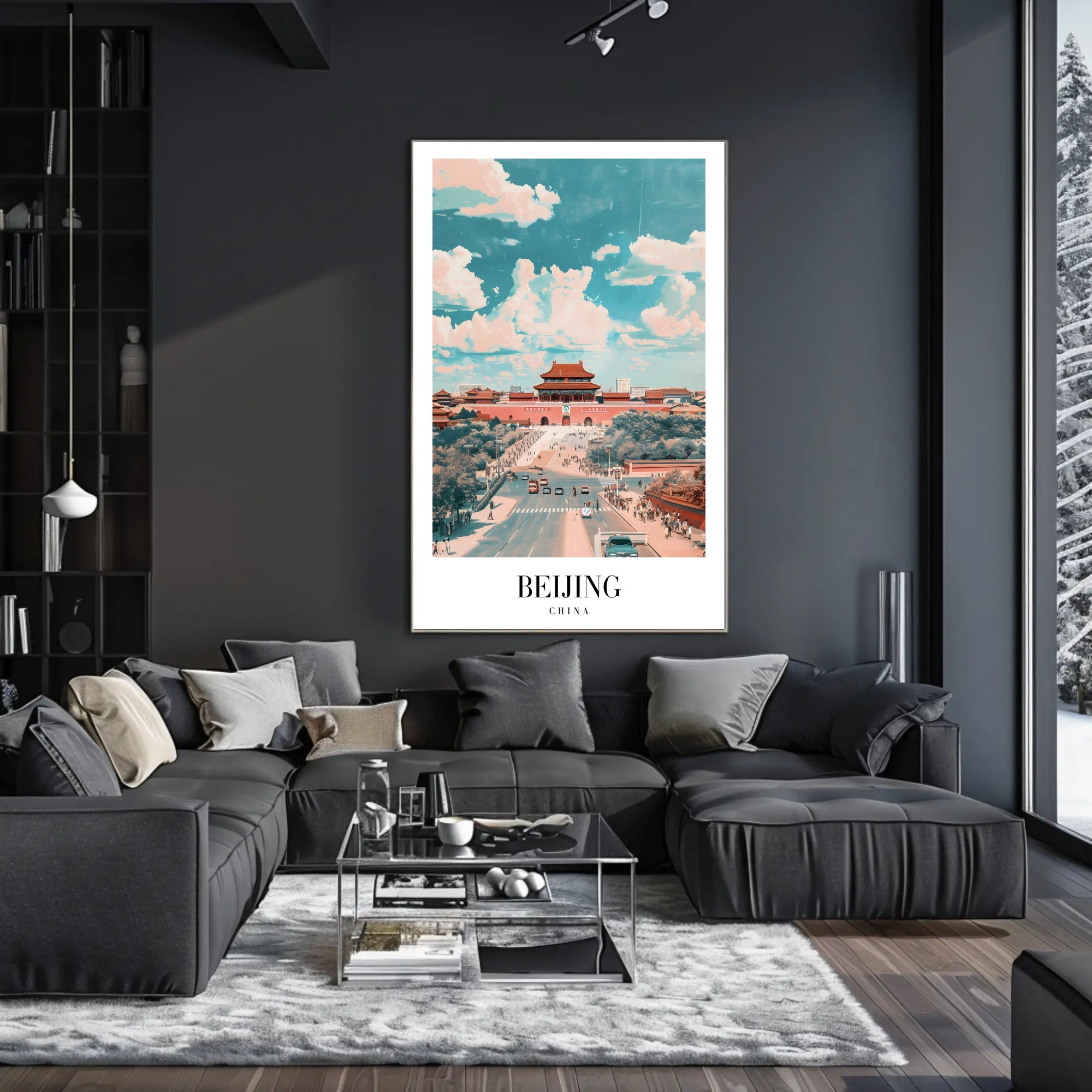 Beijing Architectural Dreamscape Poster - Urban or Cityscape Poster PosterGoat
