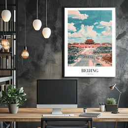 Beijing Architectural Dreamscape Poster - Urban or Cityscape Poster PosterGoat