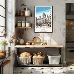 Belfast Landmark Modern Travel Poster PosterGoat