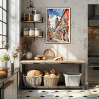 Belfort France Charming Street Scene Travel Poster PosterGoat