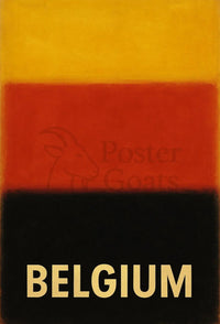 Belgium National Pride Abstract Art Poster PosterGoat
