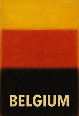 Belgium National Pride Abstract Art Poster PosterGoat