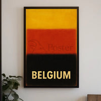 Belgium National Pride Abstract Art Poster PosterGoat