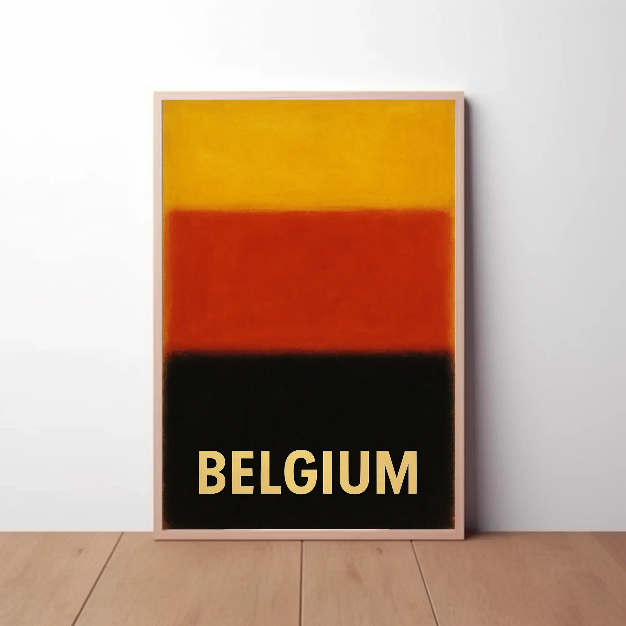Belgium National Pride Abstract Art Poster PosterGoat