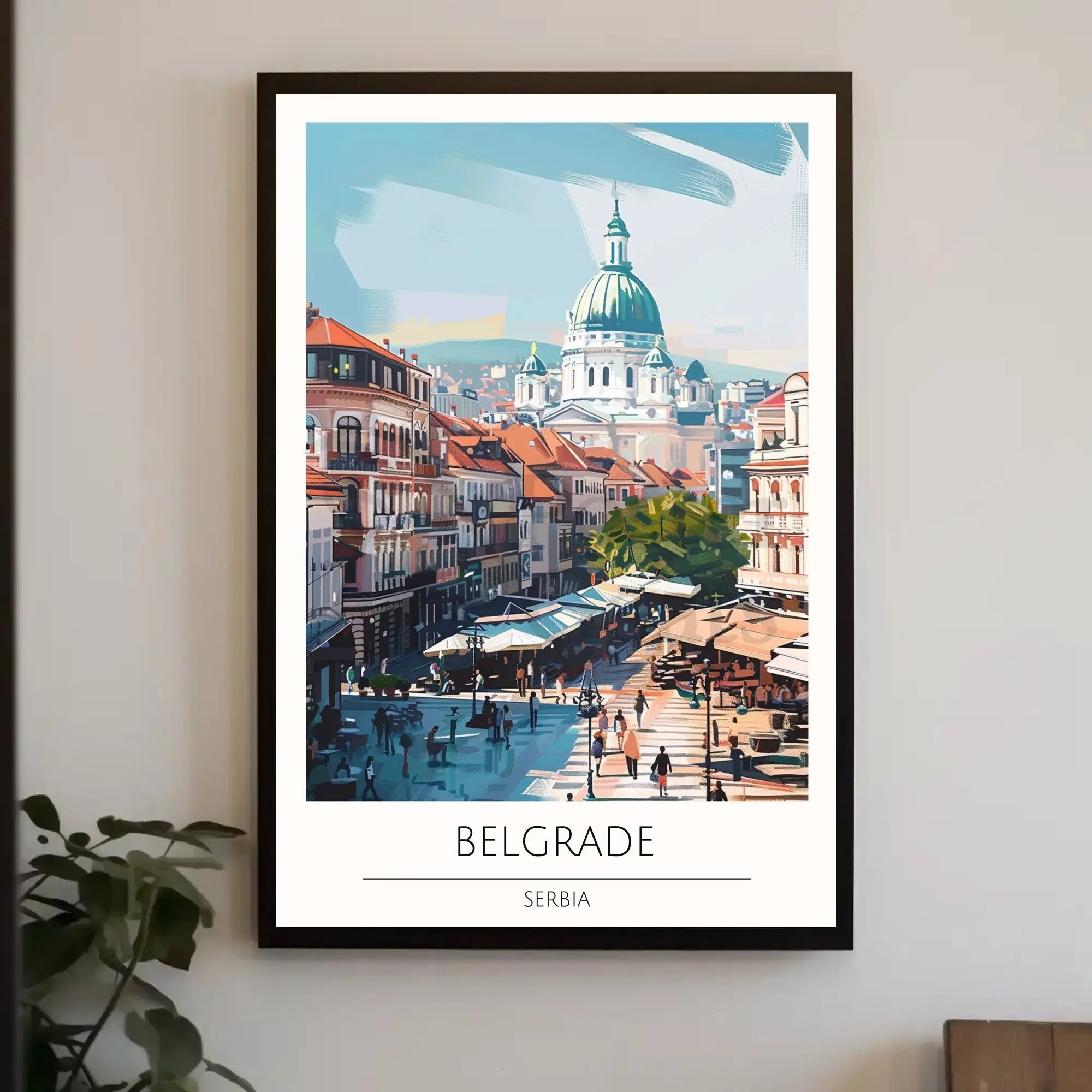 Belgrade Cityscape Illustration - Travel Poster PosterGoat