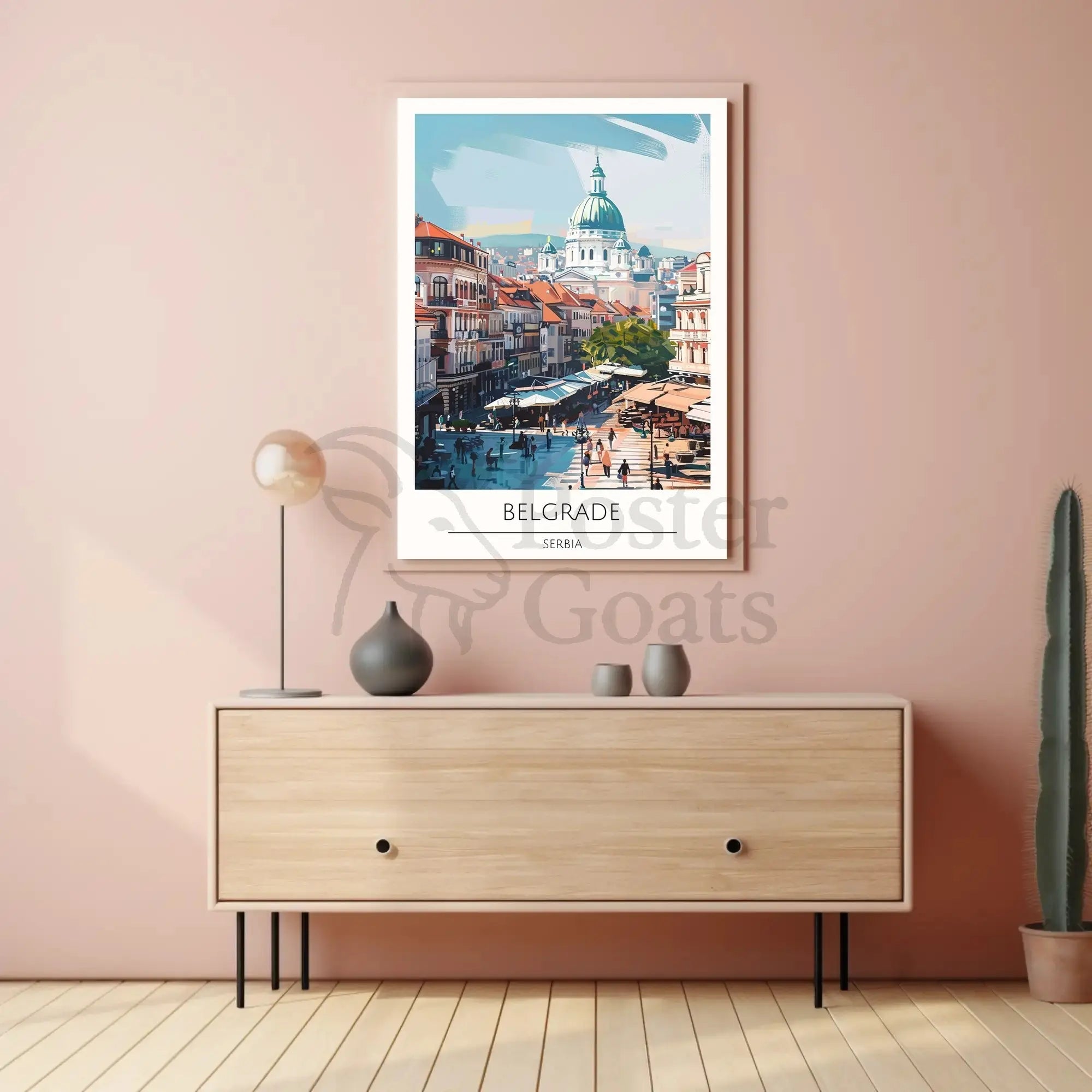 Belgrade Cityscape Illustration - Travel Poster PosterGoat
