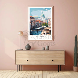 Belgrade Cityscape Illustration - Travel Poster PosterGoat