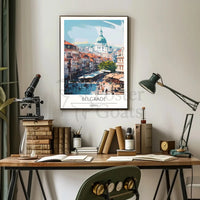 Belgrade Cityscape Illustration - Travel Poster PosterGoat