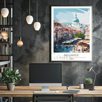 Belgrade Cityscape Illustration - Travel Poster PosterGoat