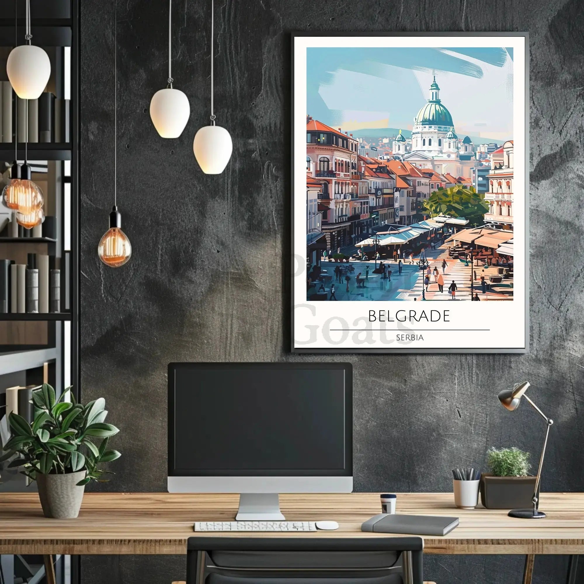 Belgrade Cityscape Illustration - Travel Poster PosterGoat