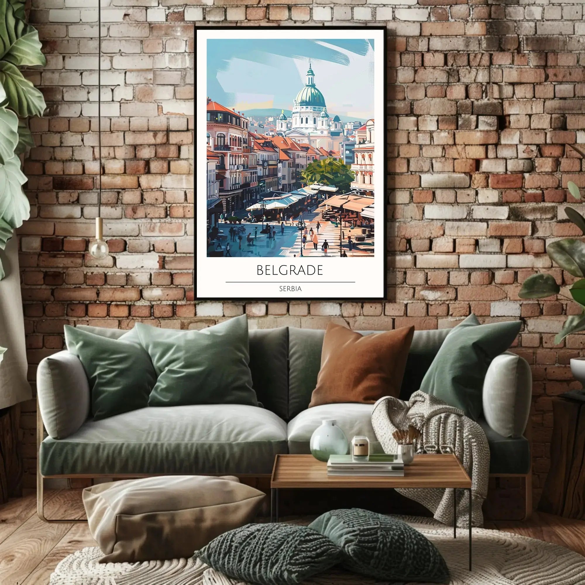 Belgrade Cityscape Illustration - Travel Poster PosterGoat