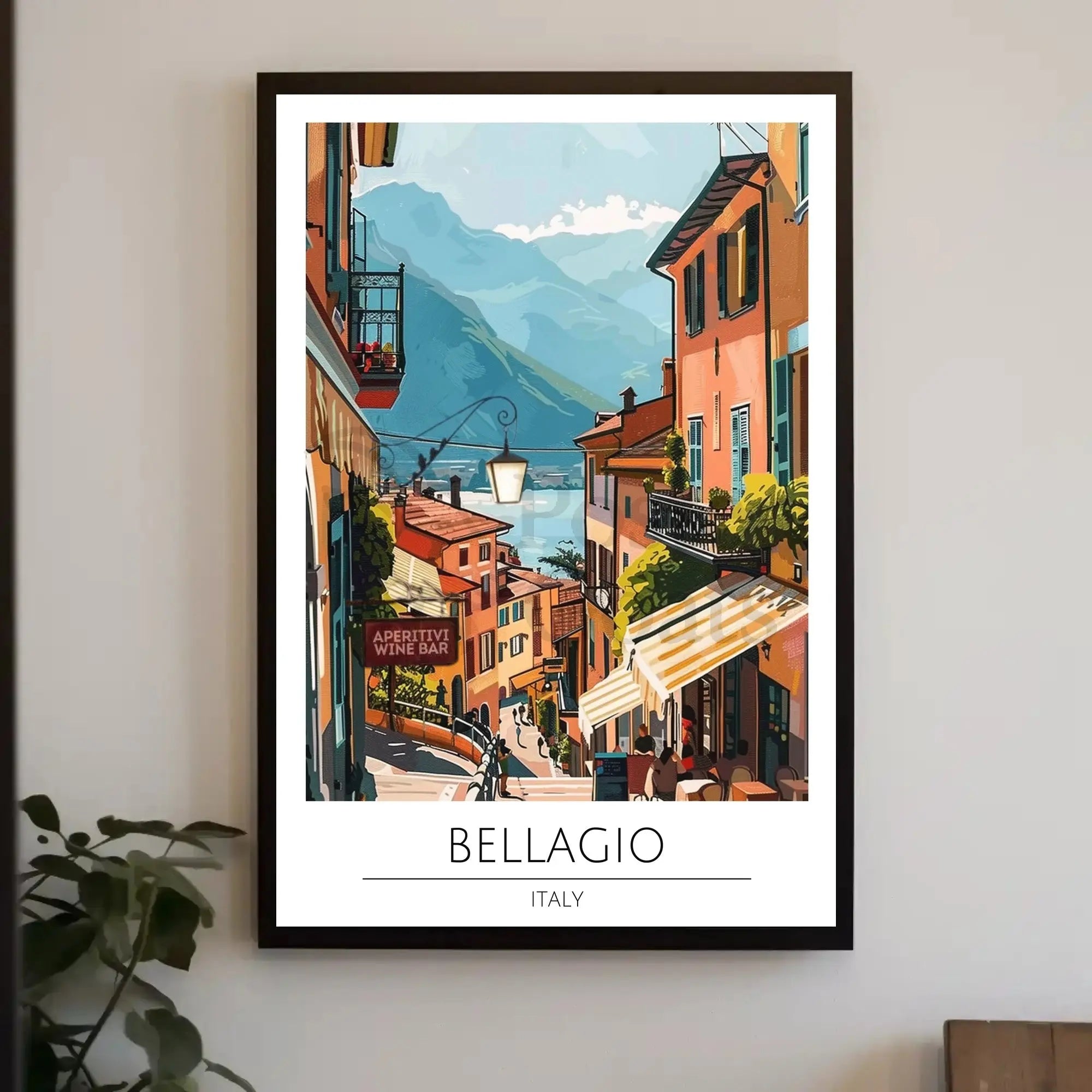 Bellagio's Charm: Vibrant Italian Scene Travel Poster PosterGoat