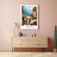 Bellagio's Charm: Vibrant Italian Scene Travel Poster PosterGoat