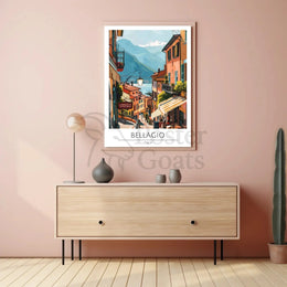 Bellagio's Charm: Vibrant Italian Scene Travel Poster PosterGoat