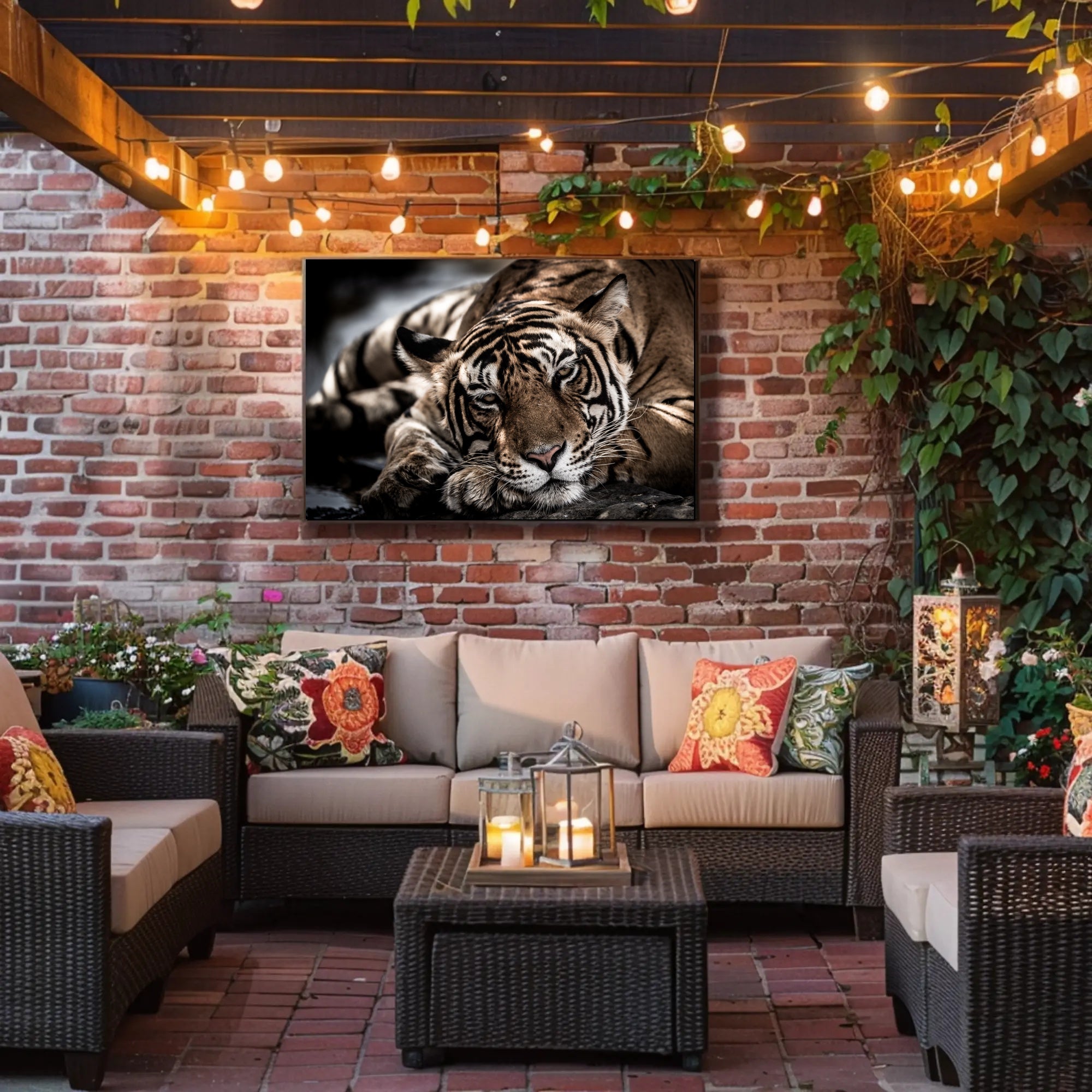 Bengal Tiger Wilderness Scene: Majestic Animal Poster PosterGoat