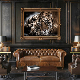 Bengal Tiger Wilderness Scene: Majestic Animal Poster PosterGoat