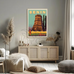 Benin Cultural Adventure Vintage Travel Poster PosterGoat
