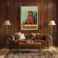 Benin Cultural Adventure Vintage Travel Poster PosterGoat