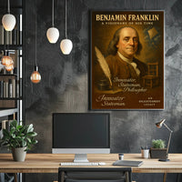 Benjamin Franklin Visionary Poster Wall Art PosterGoat