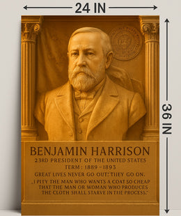 Benjamin Harrison 23rd President Poster PosterGoat