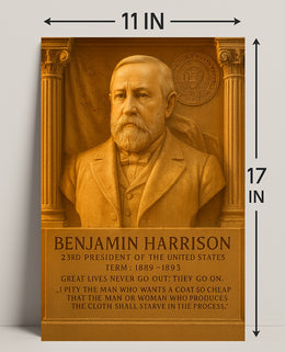 Benjamin Harrison 23rd President Poster PosterGoat