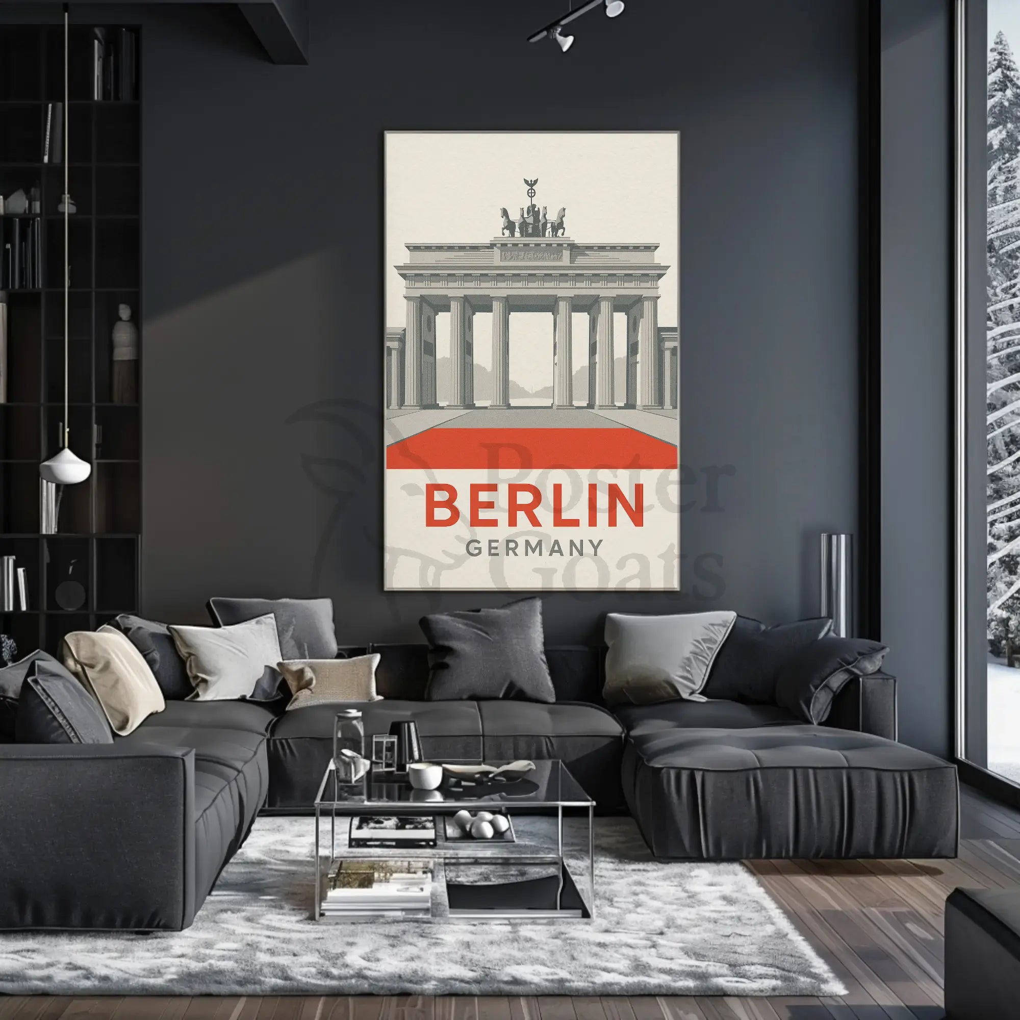 Berlin Landmark Minimalist Travel Art Print PosterGoat