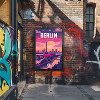 Berlin TV Tower Modern Urban Cityscape Travel Poster PosterGoat