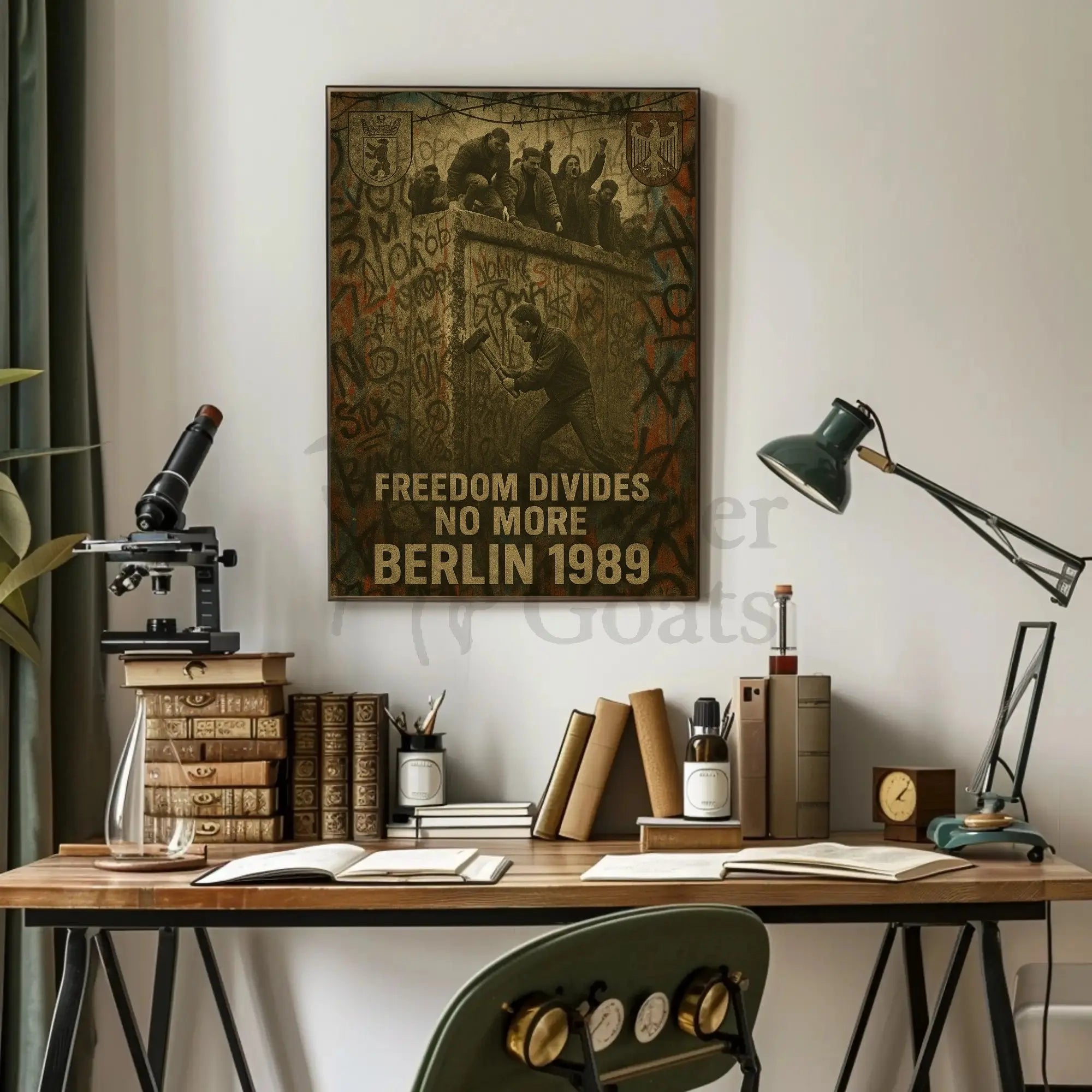 Berlin Wall Fall 1989 Historical Event Poster PosterGoat