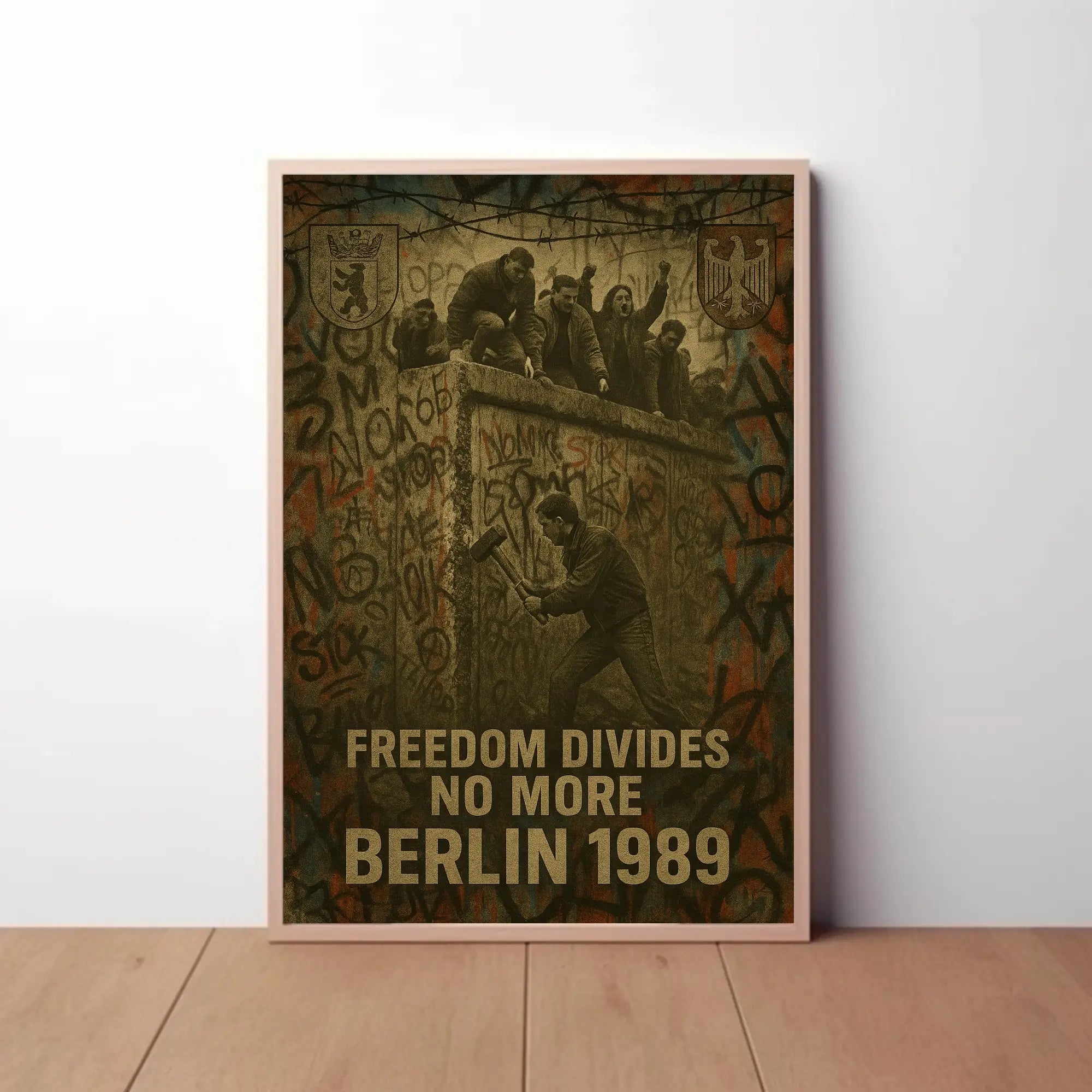 Berlin Wall Fall 1989 Historical Event Poster PosterGoat