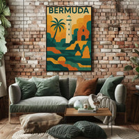 Bermuda Coastal Scenery Vintage Travel Poster PosterGoat