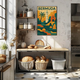Bermuda Coastal Scenery Vintage Travel Poster PosterGoat