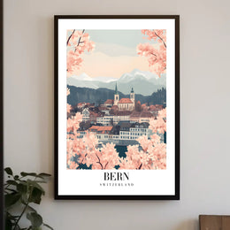 Bern's Charm: Swiss Alps Travel Poster PosterGoat