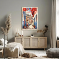 Bernal Street Scene Photorealistic Travel Poster PosterGoat