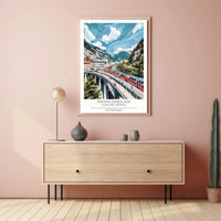 Bernina Express and Glacier Express Scenic Travel Poster PosterGoat