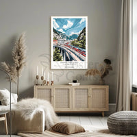 Bernina Express and Glacier Express Scenic Travel Poster PosterGoat
