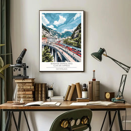 Bernina Express and Glacier Express Scenic Travel Poster PosterGoat