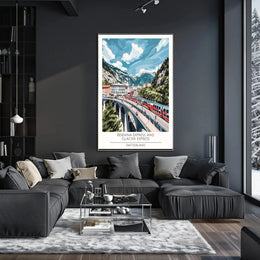 Bernina Express and Glacier Express Scenic Travel Poster PosterGoat