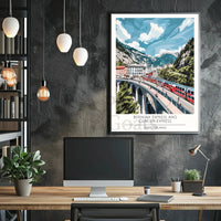 Bernina Express and Glacier Express Scenic Travel Poster PosterGoat