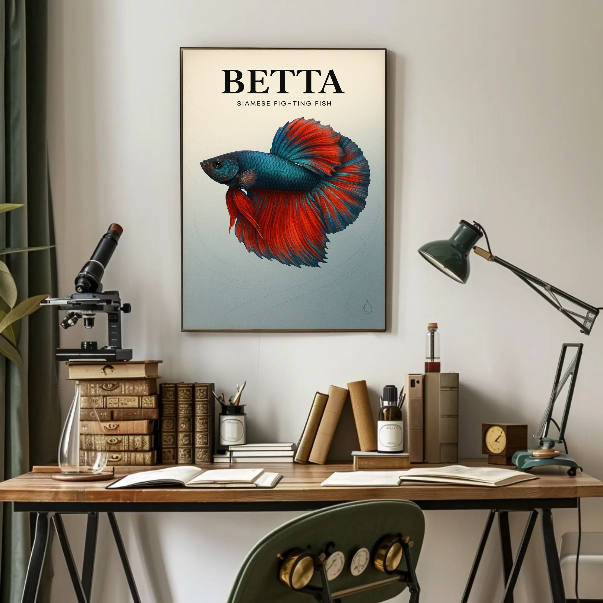 Betta Siamese Fighting Fish Poster PosterGoat