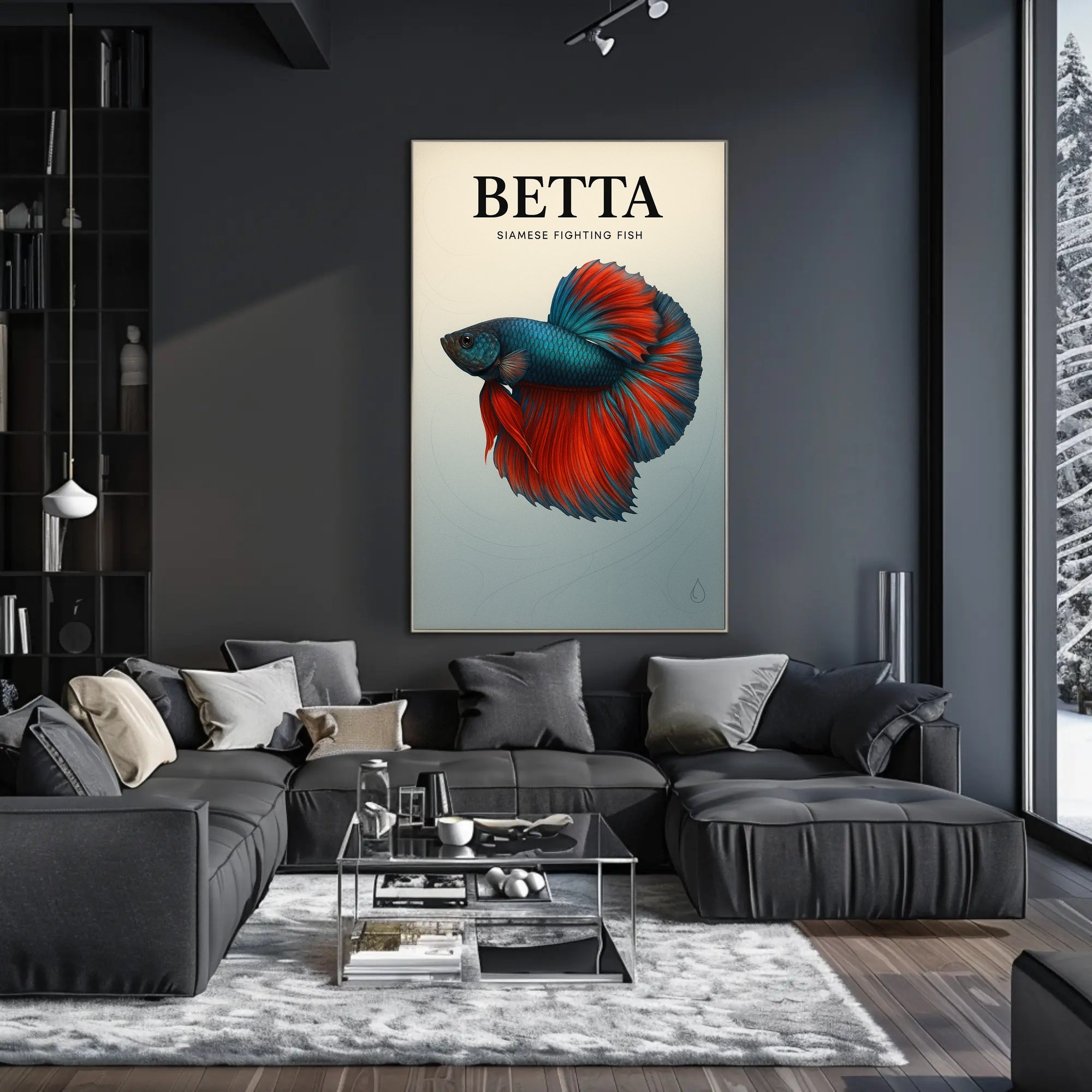Betta Siamese Fighting Fish Poster PosterGoat