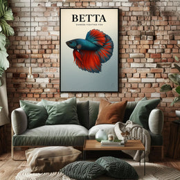 Betta Siamese Fighting Fish Poster PosterGoat