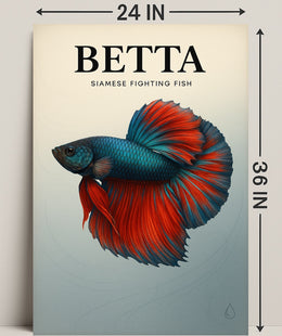 Betta Siamese Fighting Fish Poster PosterGoat
