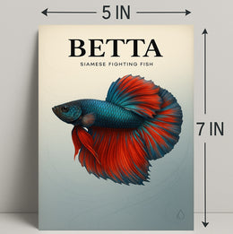 Betta Siamese Fighting Fish Poster PosterGoat