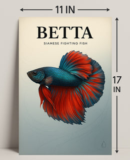 Betta Siamese Fighting Fish Poster PosterGoat