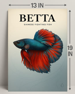 Betta Siamese Fighting Fish Poster PosterGoat
