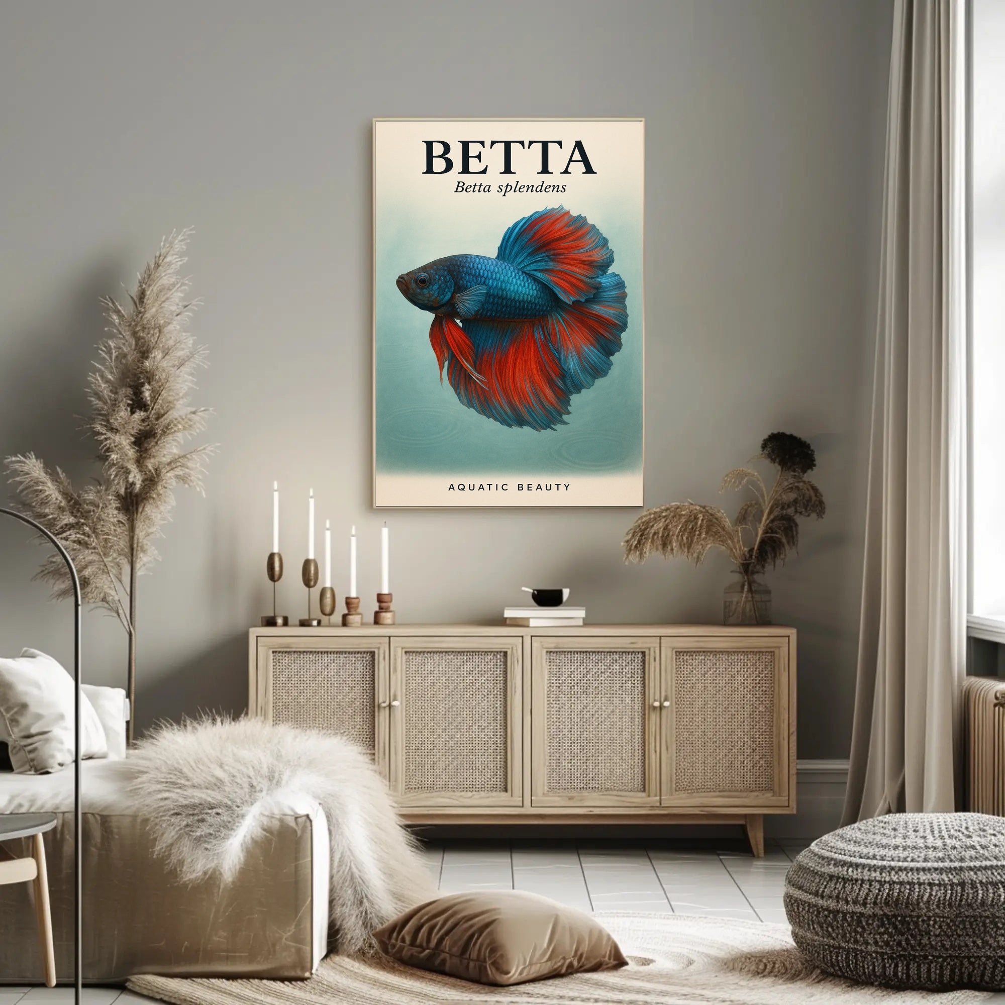 Betta Splendens Aquatic Beauty Poster PosterGoat