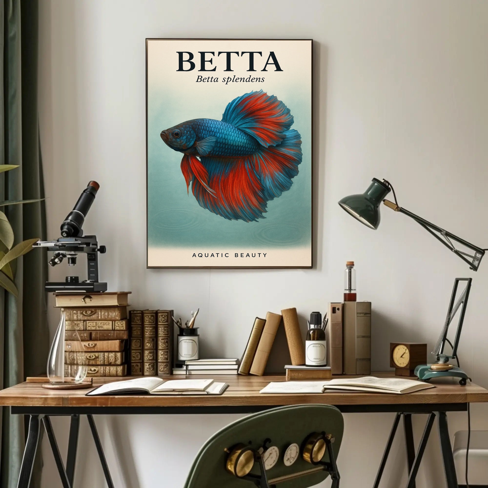 Betta Splendens Aquatic Beauty Poster PosterGoat