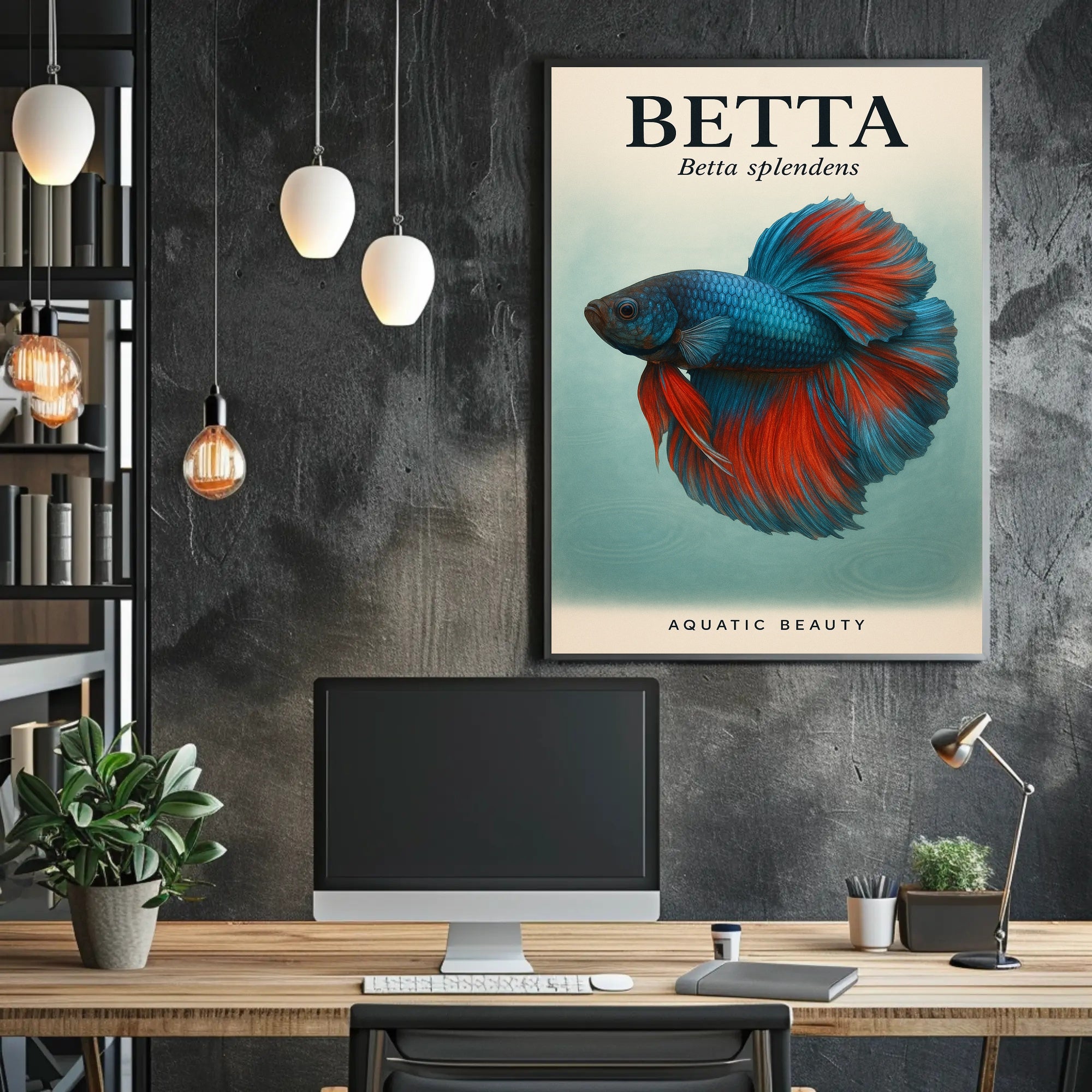 Betta Splendens Aquatic Beauty Poster PosterGoat