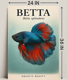 Betta Splendens Aquatic Beauty Poster PosterGoat