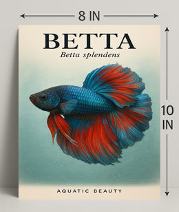 Betta Splendens Aquatic Beauty Poster PosterGoat
